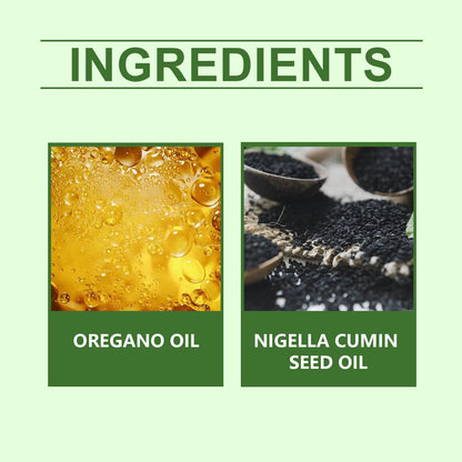 Oregano Oil Softgels for Daily Wellness Support, 180 Count Plant-Based Capsules with Natural Carvacrol, Family Immune Defense Su