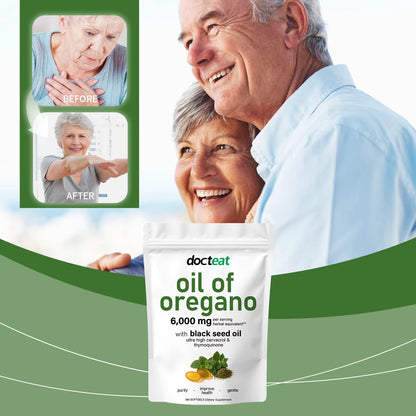 Oregano Oil Softgels for Daily Wellness Support, 180 Count Plant-Based Capsules with Natural Carvacrol, Family Immune Defense Su